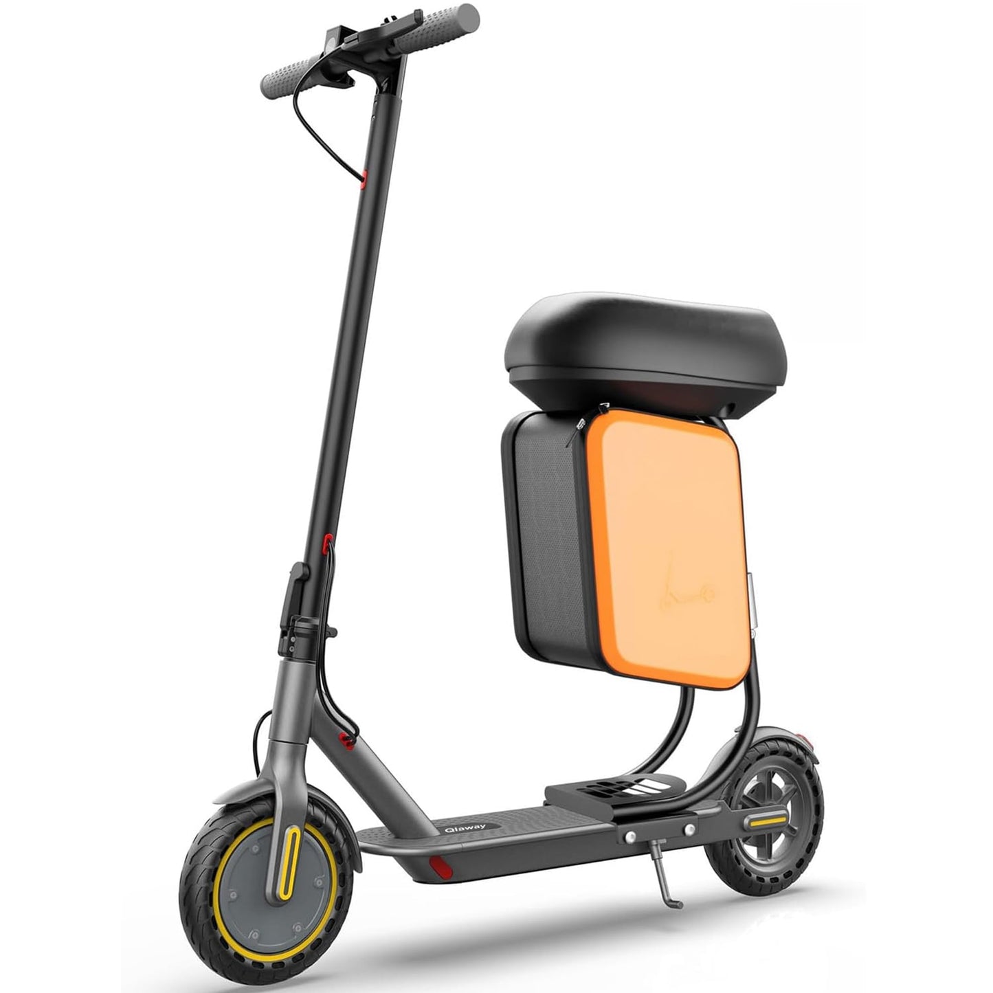 Qlaway 8.5" E Scooter for Adults with Luggage Seat 19 MPH Sport Escooter 350W Motor, Electric Scooter Up to 22 Miles Range, Bearing 265 LBS/APP Control/UL 2272
