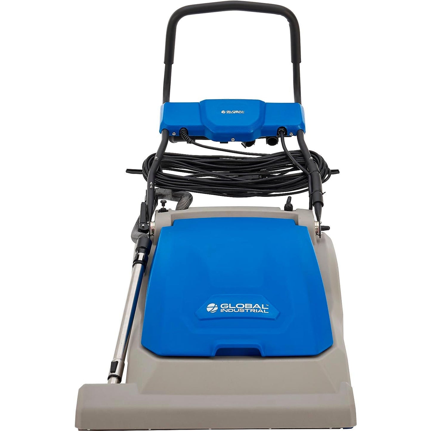 Global Industrial Commercial Wide Area Carpet Vacuum Cleaner, 30" Cleaning Width, 10.5 Gallon Capacity, 2 Horsepower, 120V 80'L Power Cord, Gray & Blue