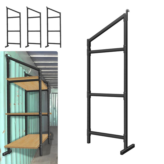4 Pack Heavy-Duty Shipping Container Shelves with 57"(H) X 18"(W)