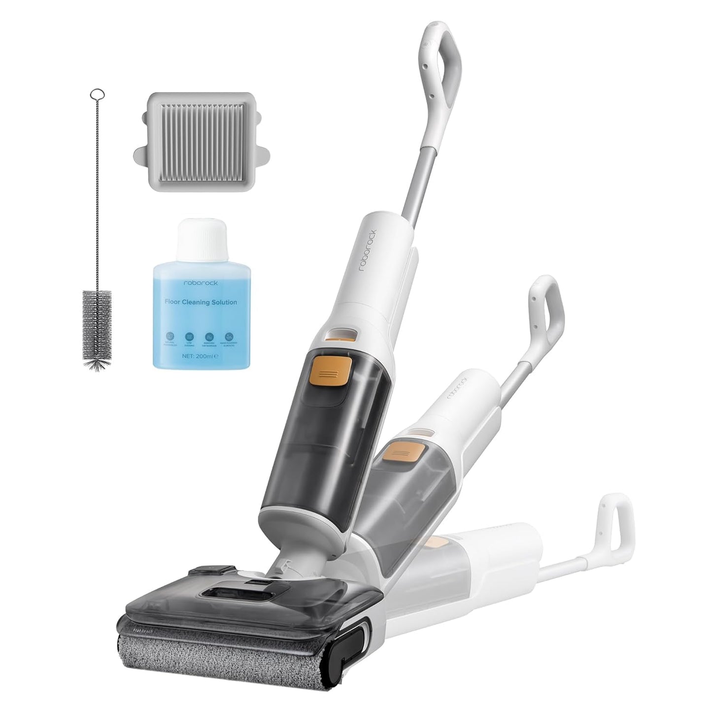 roborock F25 GT Vacuum Mop All in One, Wet Dry Vacuum Cleaner Cordless, 20000Pa Floor Cleaner Machine for Tile Hardwood Wood Vinyl Floor, Edge to Edge Self Cleaning Electric Mop with 180° Lie-Flat