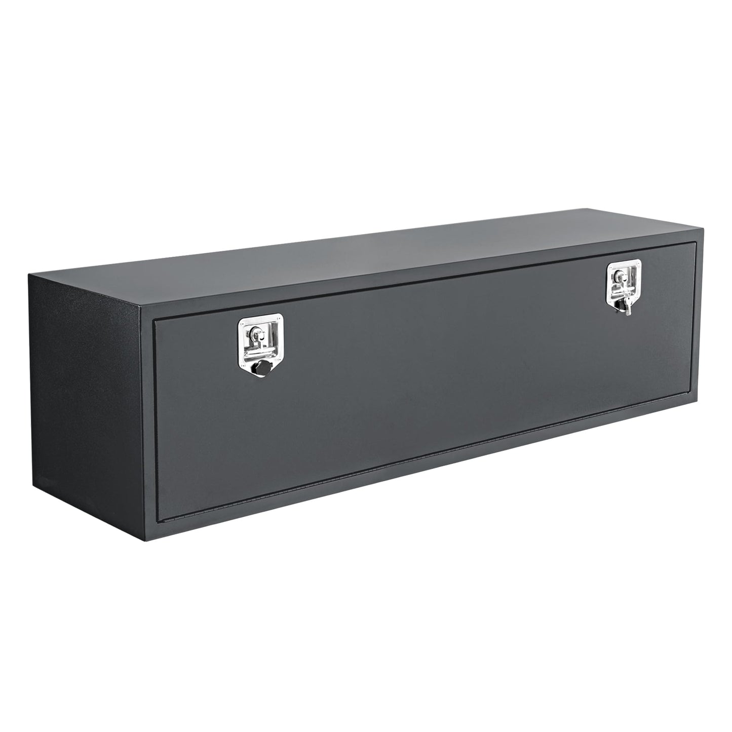 SierraSquad Black Steel Underbody Truck Tool Box with t-Handle Latch Smooth Surface Truck Tool Box for Underbed of Truck, Trailer, Rv, 48"x 16"x 13"