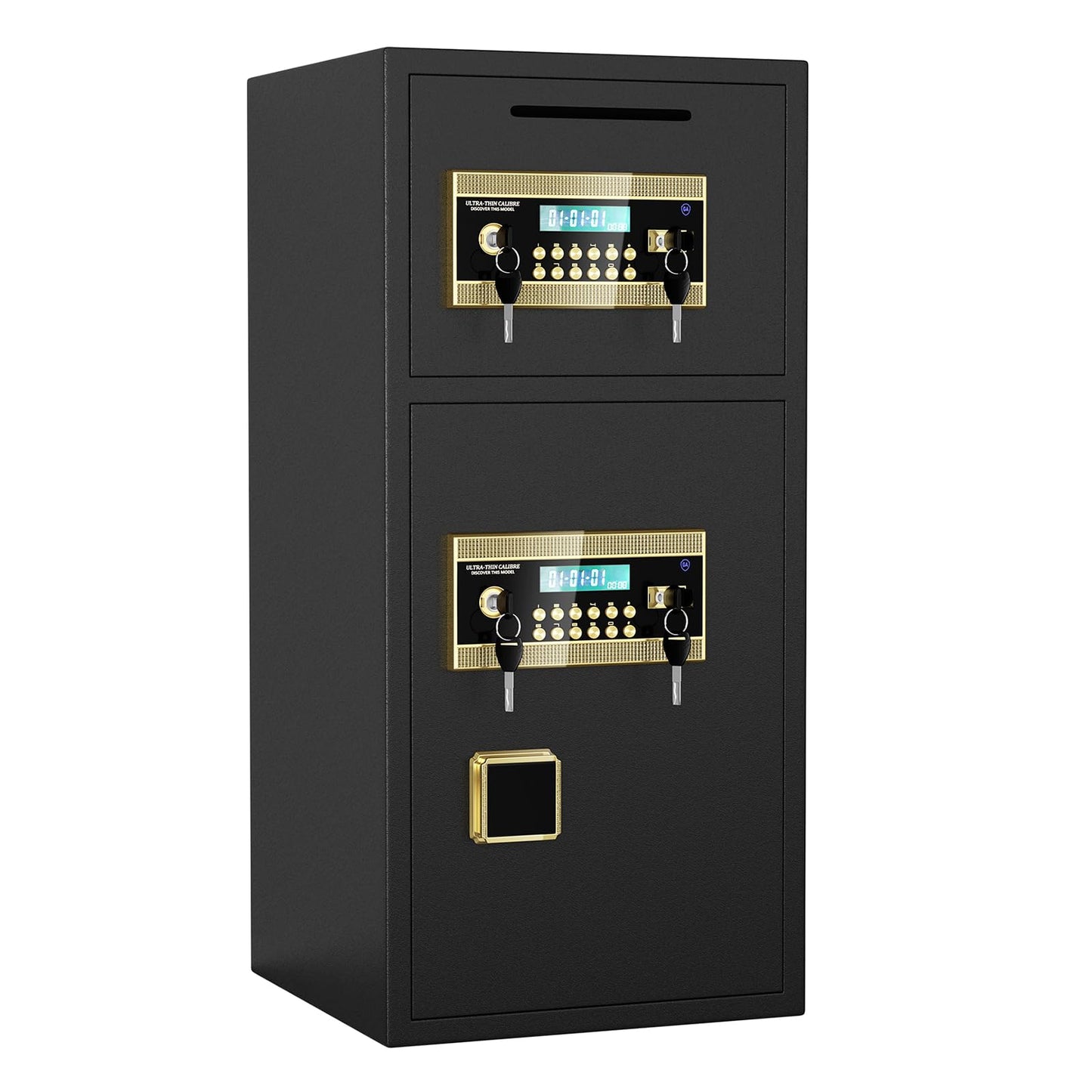GOWE Large Double-Door Coin-Operated Safe,Digital Security Safe with Fireproof and Waterproof Bag,6.5 Cubic Feet Safe Box with Hidden Code Function for Home,Office and Hotel