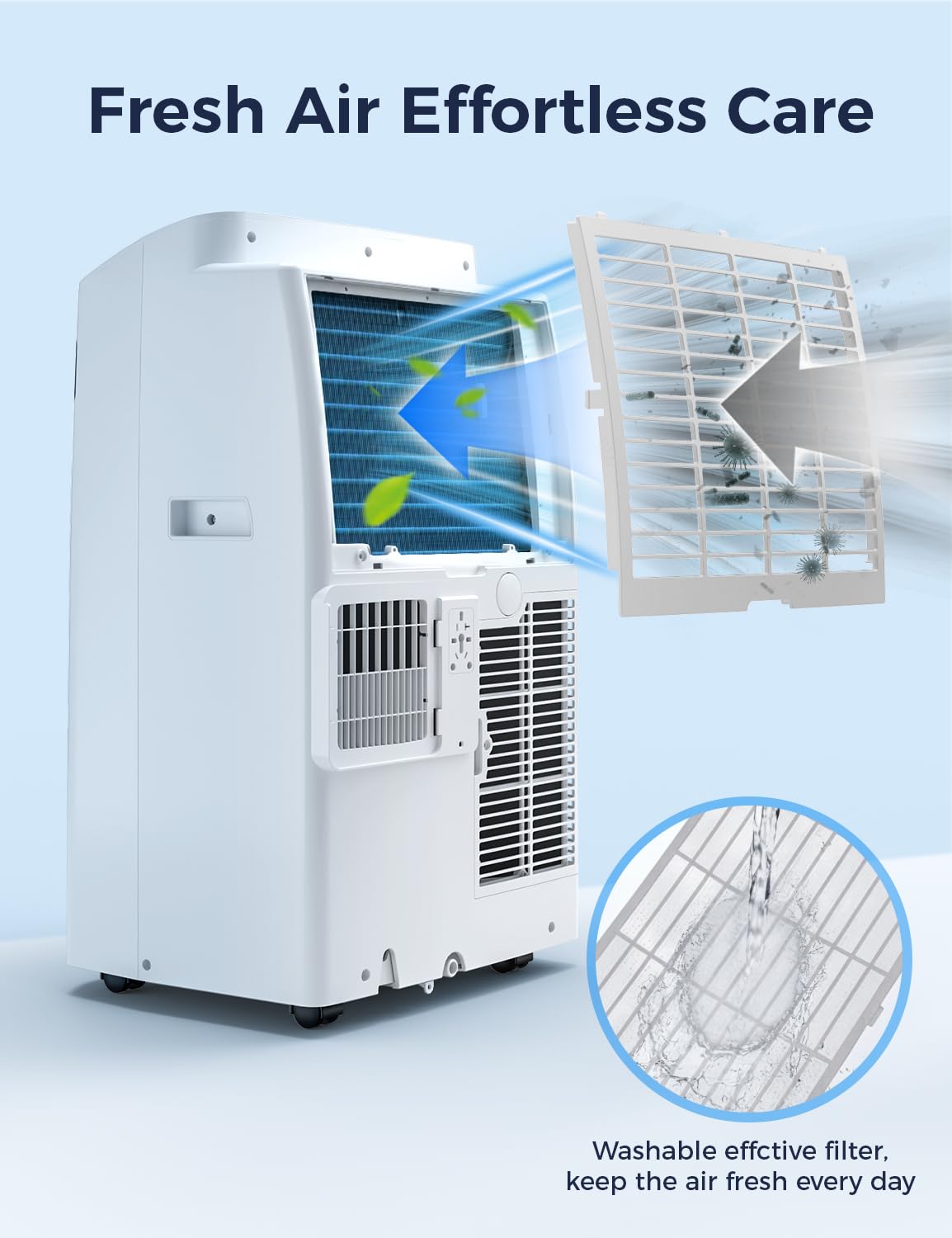 Nexaro Portable Air Conditioner 14000 BTU, Cools Rooms up to 700 Sq. Ft, Portable AC Unit with Cooling, Dehumidifier & Fan Mode, Sleep Mode, 24-Hour Timer, Remote Control, Window Installation Kit