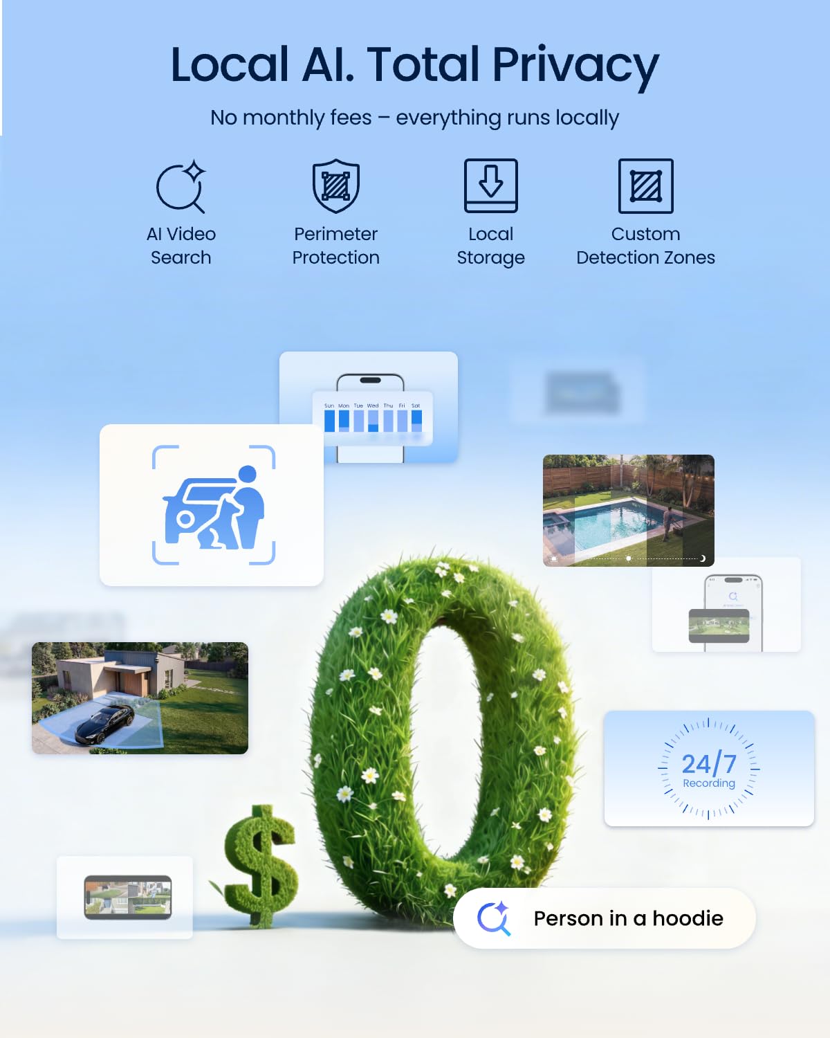 REOLINK OMVI 3i WiFi, Triple-Lens Outdoor Security Camera, 10MP 180° Panoramic + 8MP 4K Pan-Tilt, SyncTrack & Auto Tracking, Dual-Band WiFi 6, Smart Detection, Local AI Video Search, No Monthly Fees