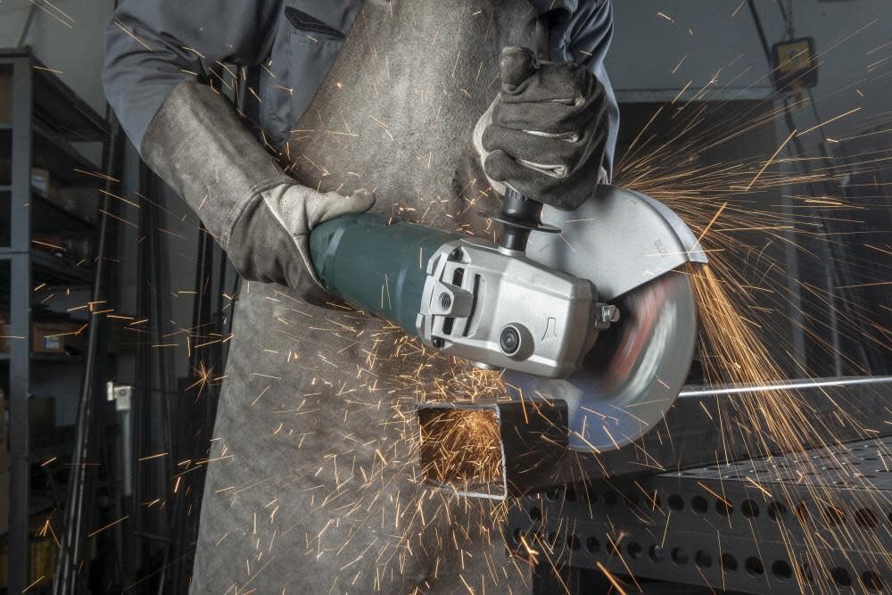 Metabo 9-Inch Angle Grinder, 6,600 RPM, 15 Amp, AC/DC, Paddle Switch, W 2200-230, 606435420, Green