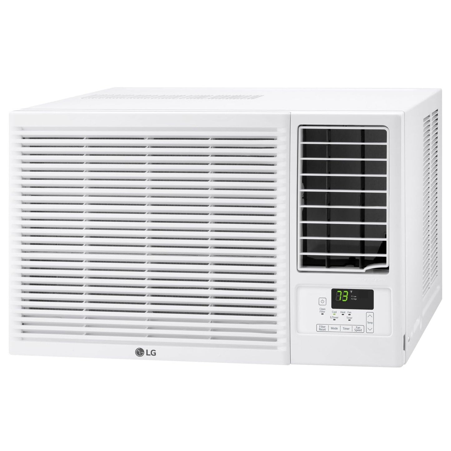 LG 12,200 BTU Window Air Conditioner with Supplemental Heat, 230/208V, Cools 570 Sq.Ft. (19' x 30' Room Size), Electronic Controls with Remote, 2 Cooling, Heating & Fan Speeds, Slide In-Out Chassis