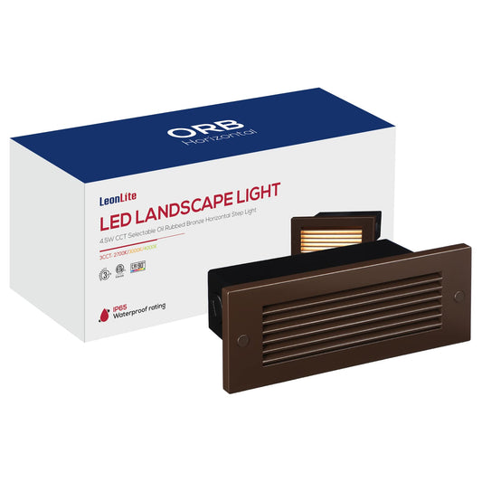 LEONLITE LED Step Lights, 5CCT Dimmable 4.5W 300LM, IP65 Waterproof, Oil-Rubbed Bronze, Model 58810
