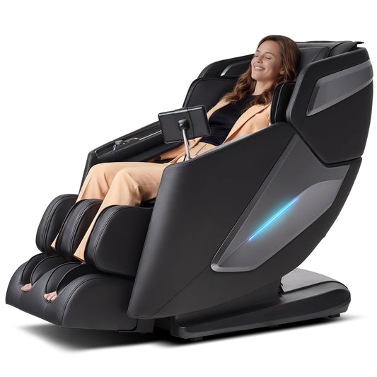 4D Massage Chair, Full Body Massage Chair, Zero Gravity Recliner w/ Intelligent Voice Control, 53.14" SL Track, Electric Calfrest Extension, 12 Auto Modes, USB Type-C, Bluetooth Speaker, TFT Screen