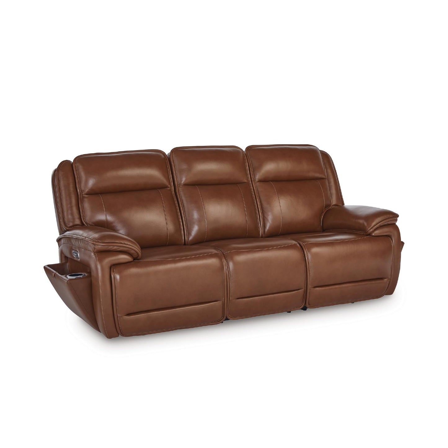 Signature Design by Ashley Healy Pier Modern Power Reclining Sofa with Adjustable Headrest and Storage, Dark Brown