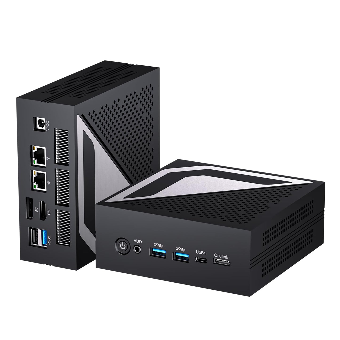 msecore AI Mini PC, Ryzen AI 9 HX 370 (80 Tops), 64G DDR5 RAM, 2T PCIE4.0 SSD Desktop Computer, Radeon 890M, 8K, Triple Display, 2 * 2.5G LAN, Wi-Fi 6e, Windows 11 Pro