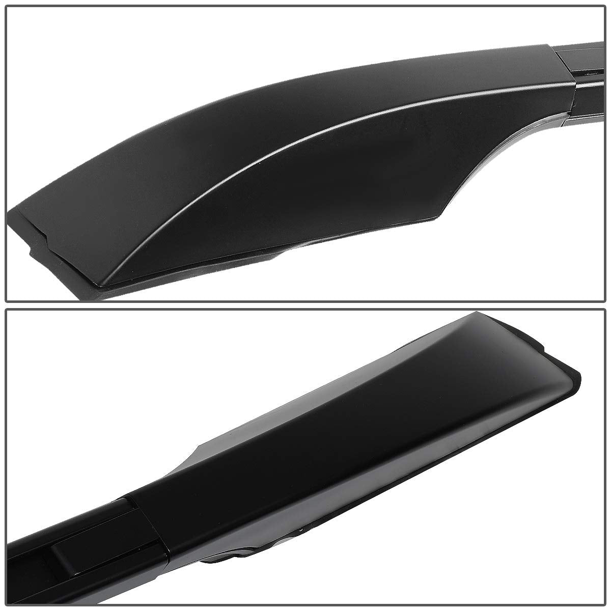 DNA Motoring ROOFR-W-010 Pair Aluminum Roof Rack Side Rail Bars Compatible with 10-16 Land Rover LR4 / 05-09 LR3,Black