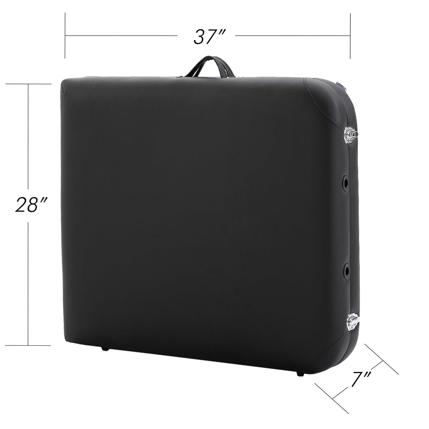 SIERRA COMFORT All-Inclusive Portable Massage Table (Black), SC-901, 27.95"D x 72.05"W x 33.07"H
