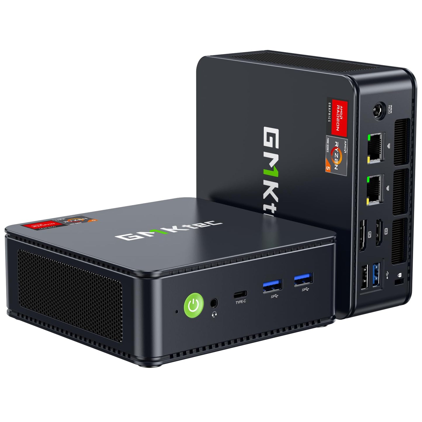 GMKtec M6 Ultra Gaming Mini PC Ryzen 7640HS (Upgraded 6600H/ 6800U), 32GB RAM DDR5 1TB SSD Dual NIC LAN 2.5GbE Desktop Computers Office Home, Triple 4K Display, WiFi 6, USB4, BT 5.2, DP, HDMI 2.0