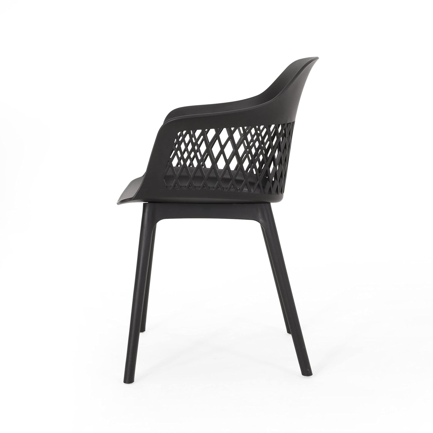 Christopher Knight Home Trinity Outdoor Dining Sets, Black + Teak