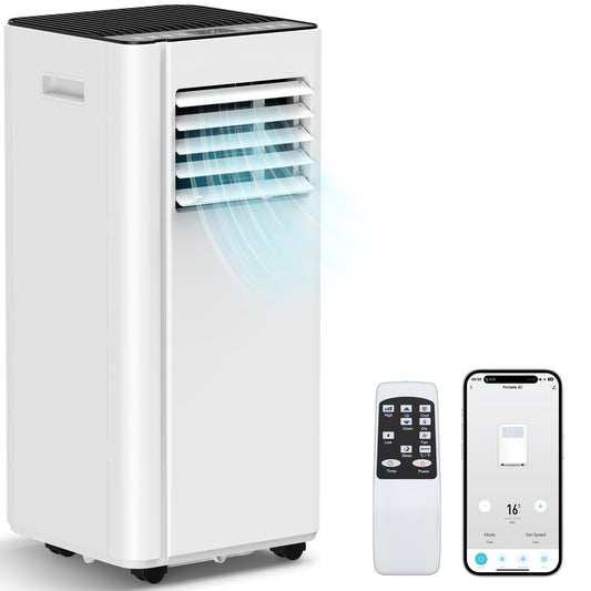 Attsix 16000 BTU Portable Air Conditioners with WiFi APP, 5-in-1 Portable AC Unit for Large Room up to 750 Sq.Ft with Fast Cooling, Dehumidifier, Fan, Quiet 40dB Sleep Mode, 24H Timer for Home, Office