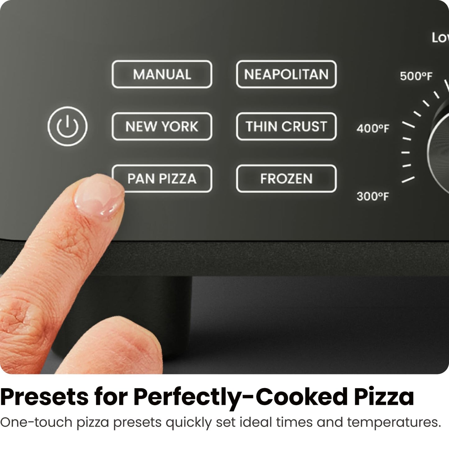 CHEFMAN Indoor Pizza Oven - Makes 12 Inch Pizzas in Minutes, Heats up to 800°F - Countertop Electric Maker with 5 Touchscreen Presets, Pizza Stone and Peel Included - Stainless Black