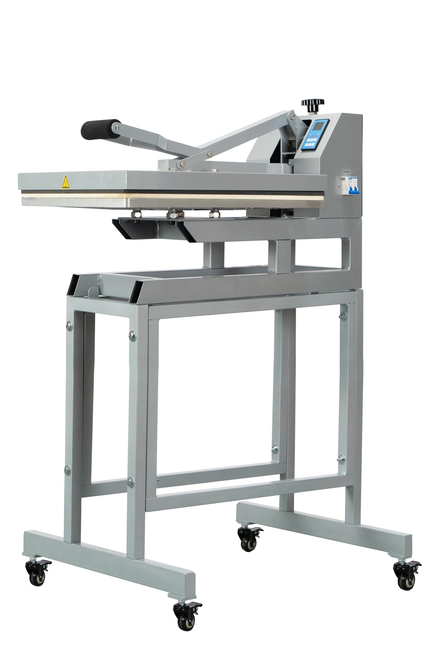 KEIKI 16x24 Heat Press with Infrared Positioning, 110V 2000W Industrial Press with 360° Rotation, Base Frame Casters, Thick Items to 2.36 Inches, T-Shirt DIY Craft Business Studio, Grey
