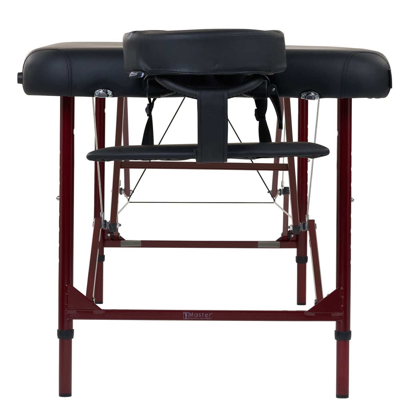 Master Massage Zephyr Lightweight Portable Massage Table Package – Professional Folding Spa Bed, Tattoo Table with Carrying Case (Black, Maroon)