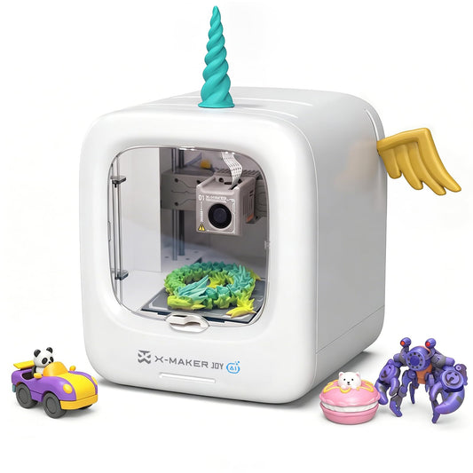 AOSEED 3D Printer for Kids, Fully Assembled AI 3D Printer with 8,000+ Models & 17+ Modules, 400mm/s High Speed, Leveling Free, STEM Toy Gift with 1 PLA Filament for Home & School, X-Maker Joy AI+
