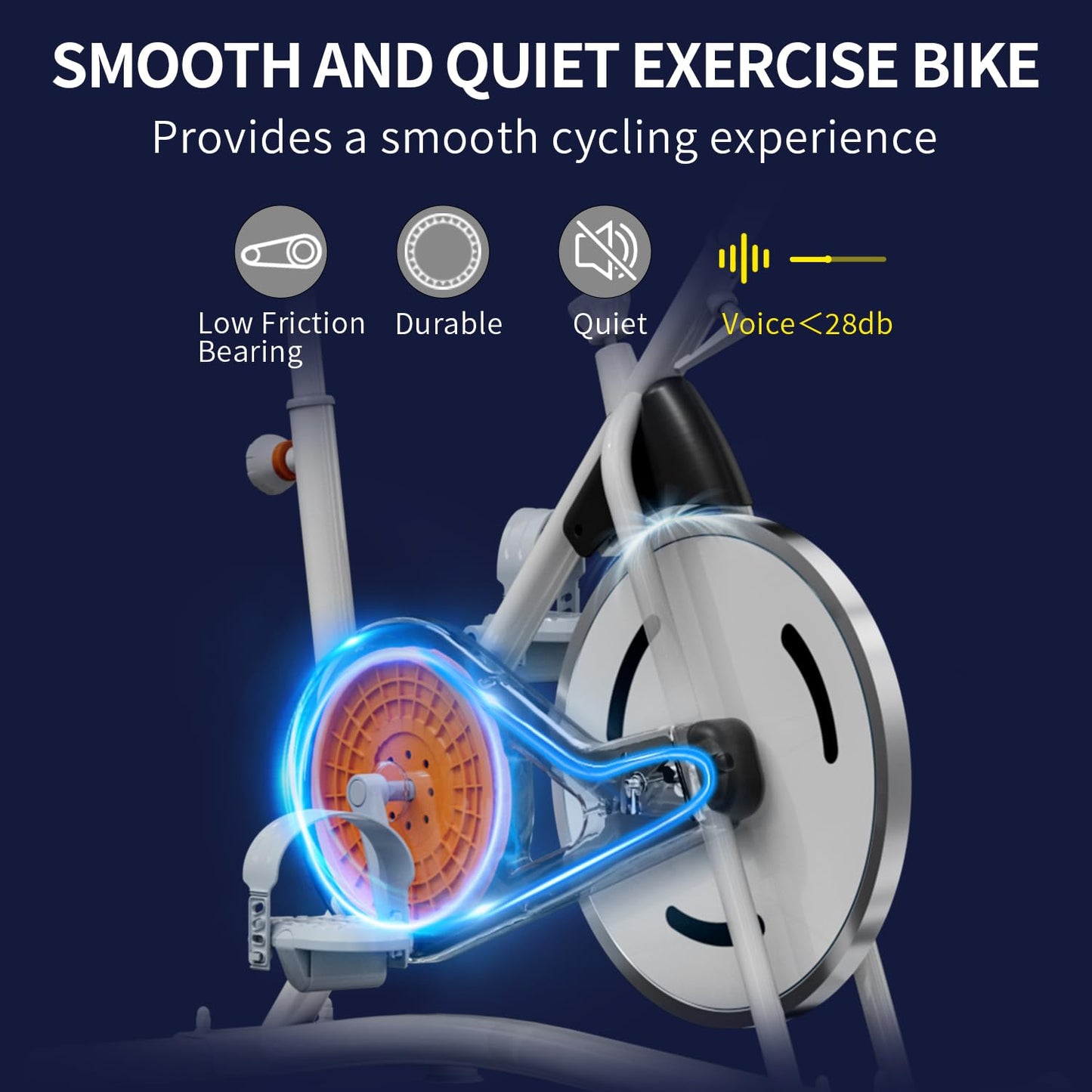 Stationary Bikes,Exercise Bikes,Adjustable Professional Exercise Bikes for Home, Efficient Workout Bike with Smartphone Mount & Digital Pulse Display