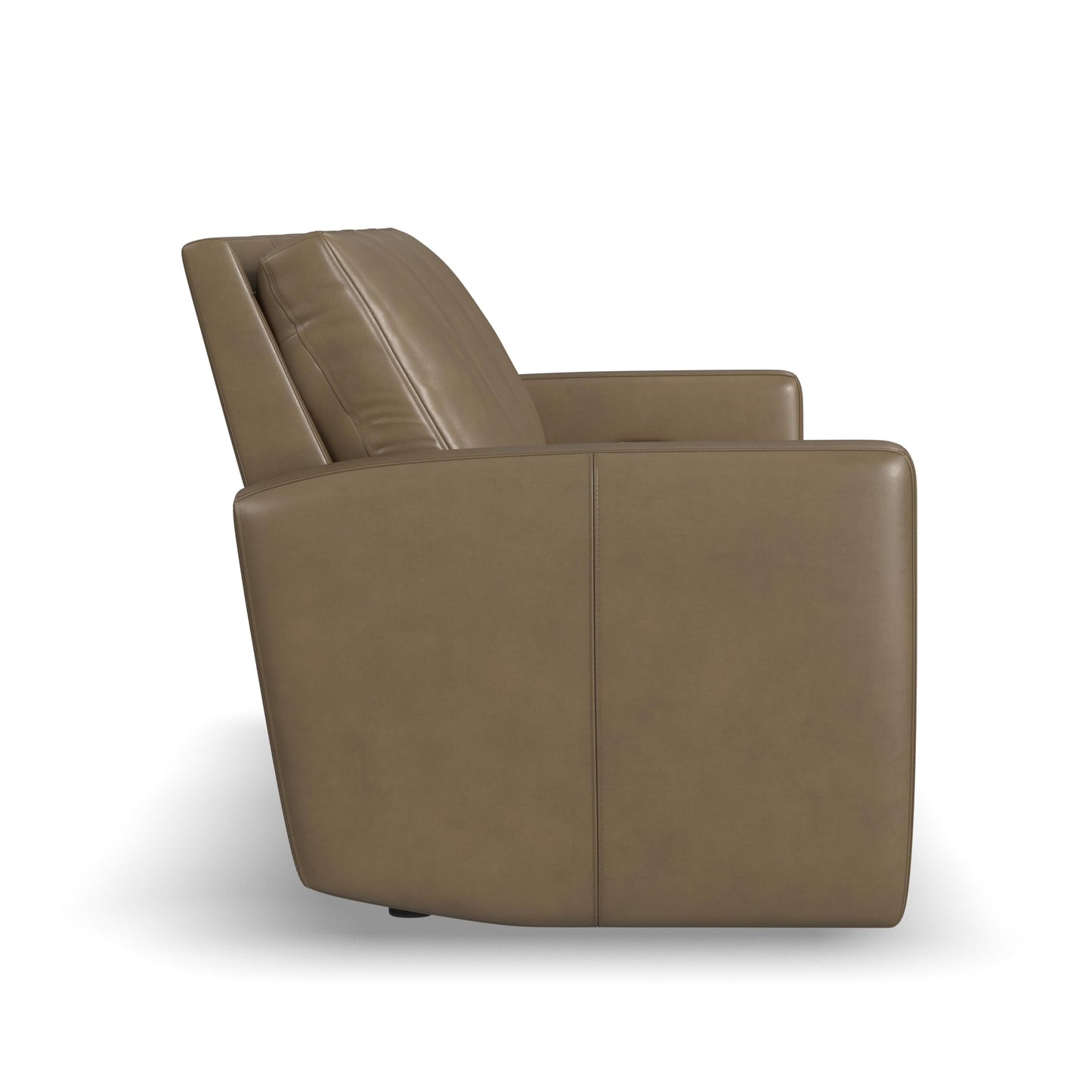 Flexsteel Ava Leather Power Reclining Sofa, 85W x 39D x 40H inches, Fawn, 20" Seat Depth, 21" Seat Height, 291 lb