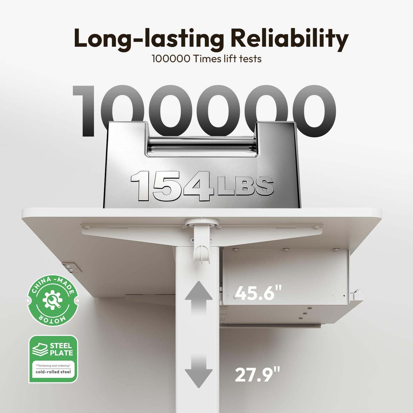 Gamork Electric Standing Desk with Keyboard Tray,55x24 inches Adjustable Height Stand Up Desk,3 Preset Heights,Equipped with Hooks,Raising Desks for Home Office and Computer Workstation,White