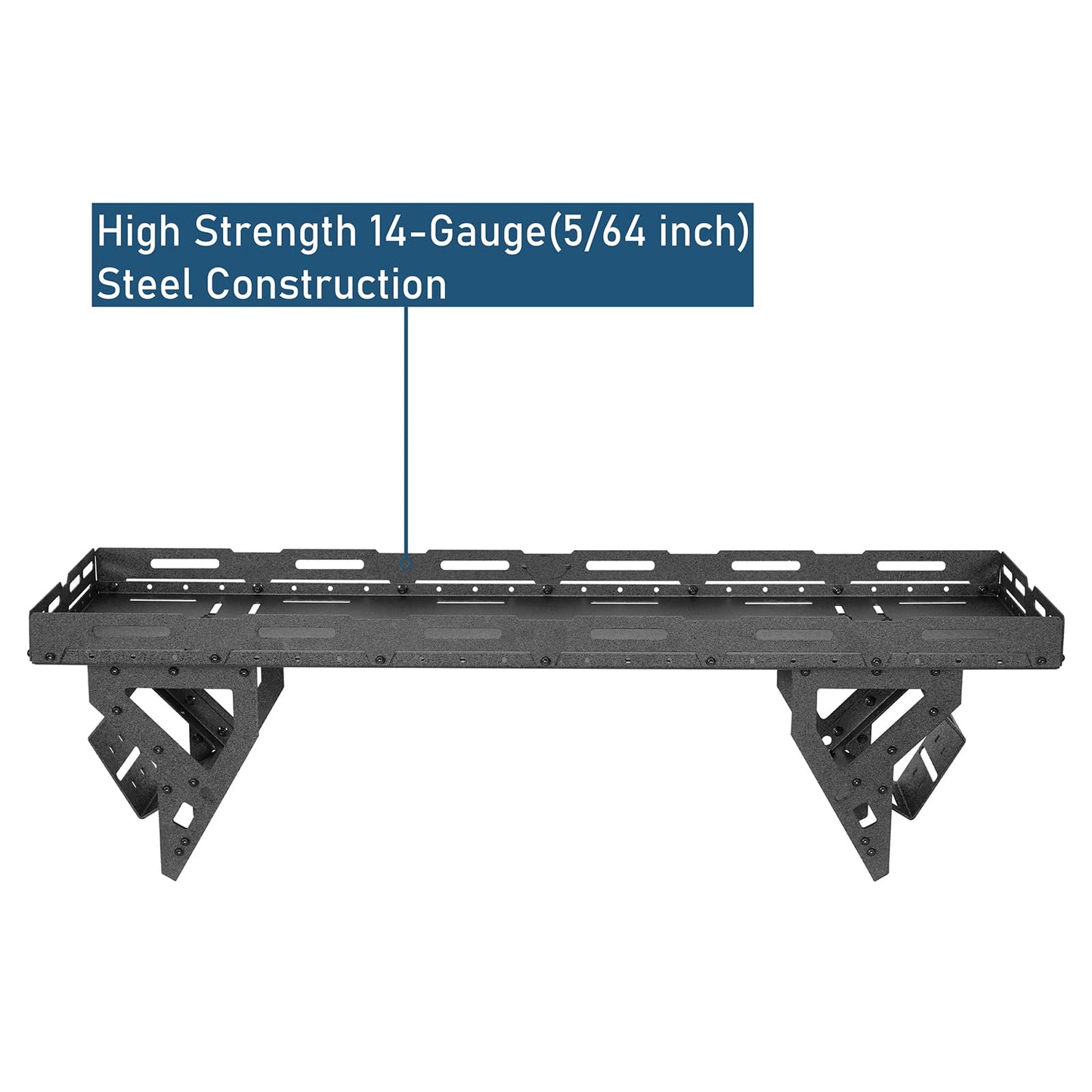 Hooke Road Universal Spare Tire Cargo Rack Basket Carrier for 30"-40" Tires, Fits for 1976-2026 Jeep Wrangler (CJ, YJ, TJ, JK, JL) & 2021-2026 Ford Bronco, SUV, RV
