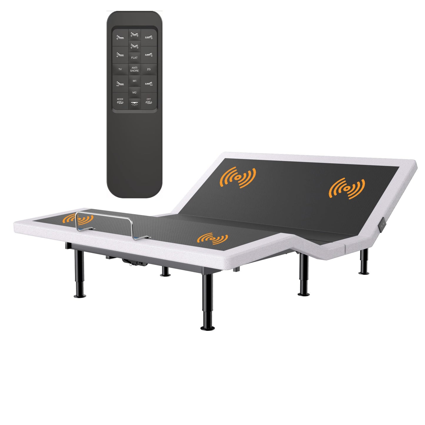 Yireehome Adjustable Bed Frame Queen with Massage, Wireless Remote, Head Foot Incline, USB, Underbed Light Easy Assembly, Zero Gravity, Bed Frame Basic with Quiet Motor