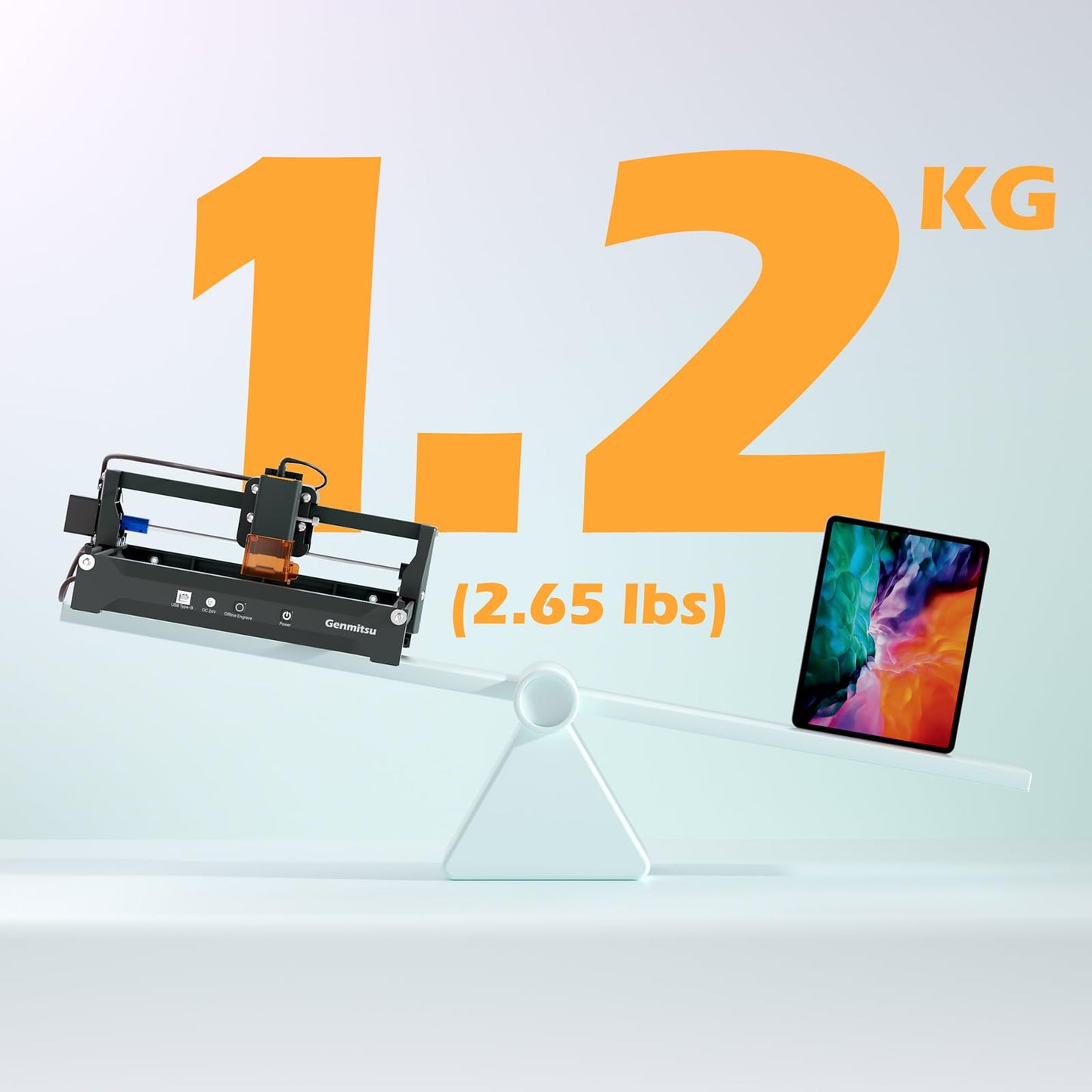 Genmitsu Laser Engraver Kortek 10W 10000mW, Desktop Laser Cutter, Wireless APP Support, ±0.01mm High Precision, Portable Laser Engraving Machine for DIY Wood Acrylic Leather Metal Fiber, Safety Class1