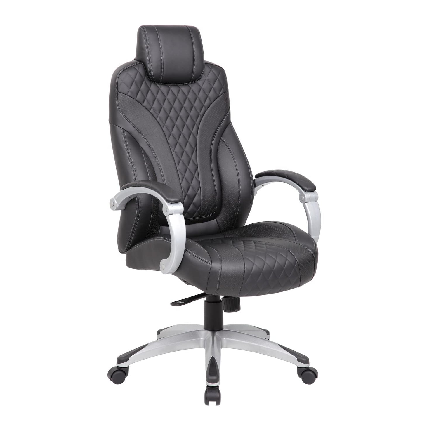 Boss Office Products Executive Hinged Arm Chair in Black