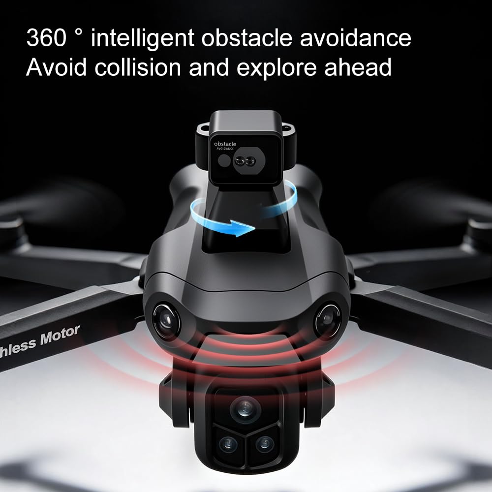 V918 GPS Drone with Camera for Adults 4K, RC Drones with 5 inch HD Screen, 50 Mins Flight Time, 3KM Long Control Range, 360° Obstacle Avoidance, Headless Mode, Auto Return, Circle Fly and Follow Me, Lightweight and Foldable Quadcopter for Beginner Gifts T
