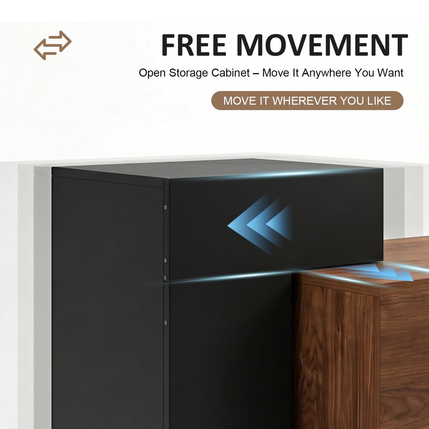 YTElantivo Reception Desk with Counter, Built with 1 Inch Thick Panels, Lockable Drawer, Adjustable Shelves & Reversible Design