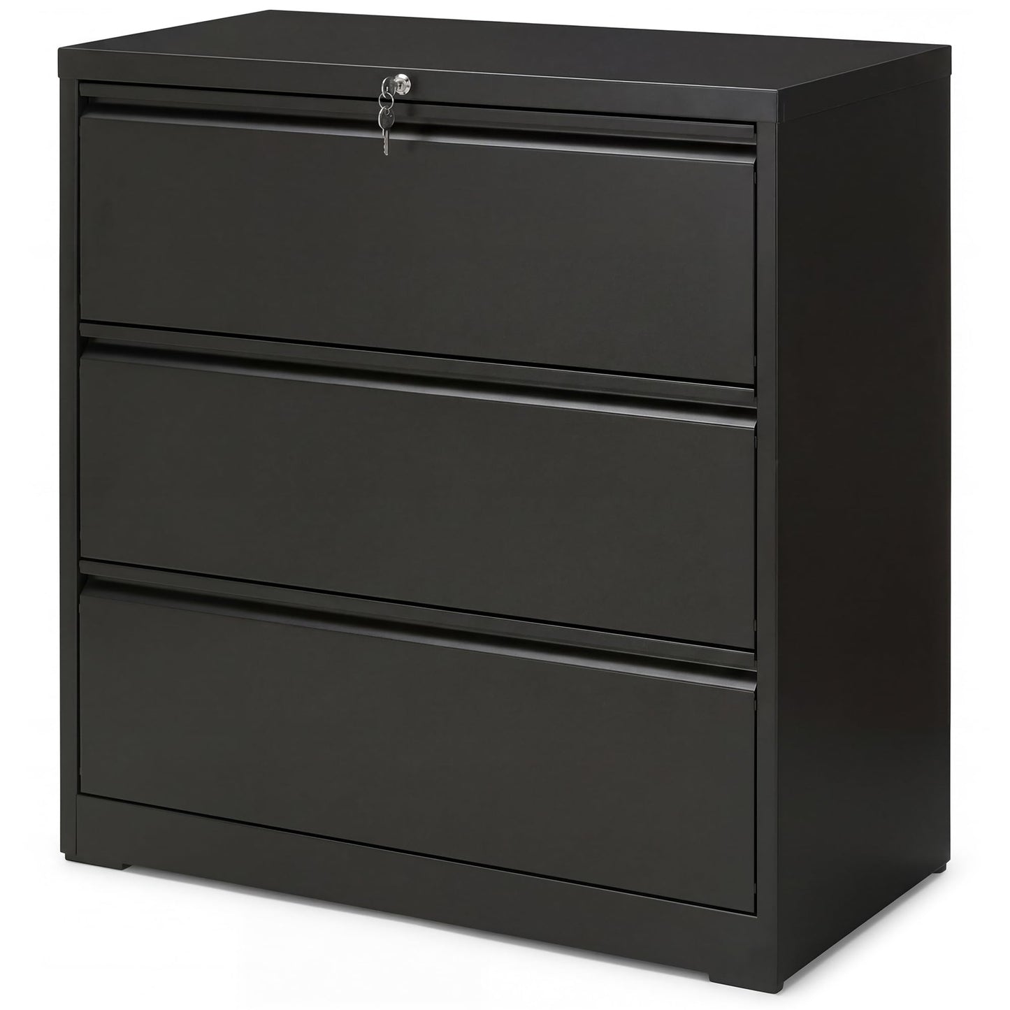 Simpli-Magic 3 Drawer Vertical Metal File Cabinet with Lock, Black
