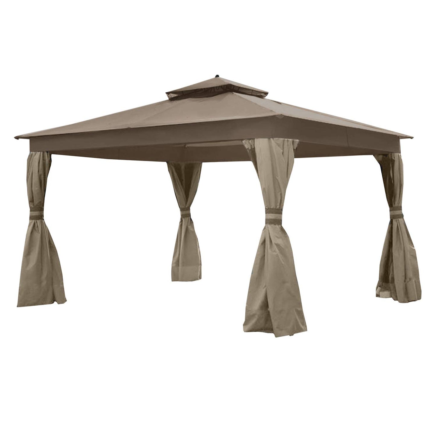 Garden Winds Replacement Canopy for Allen Roth Finial Gazebo - Riplock 350 - Nutmeg