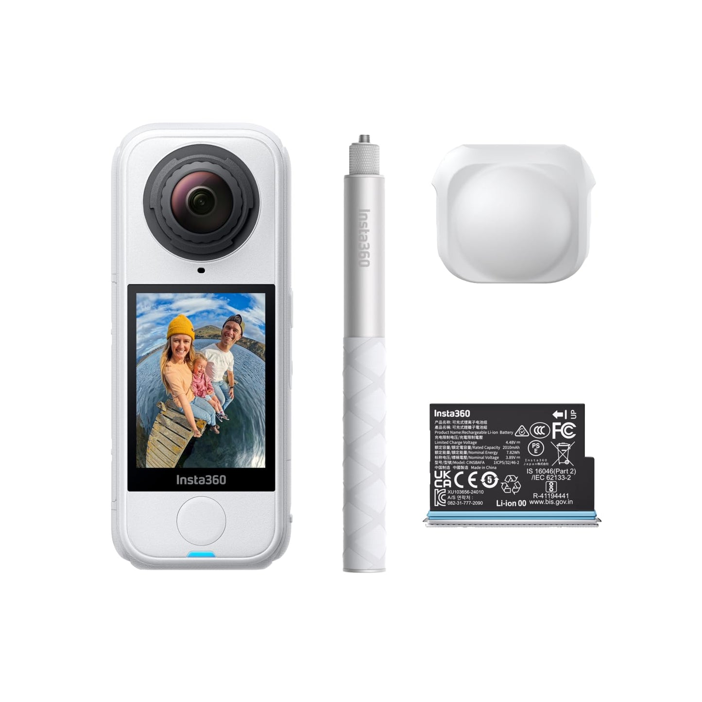 Insta360 X4 Air Starter Bundle - Lightweight 165g 8K 360 Camera, Invisible Selfie Stick, Replaceable Lenses, Shoot First & Frame Later, Built-in Wind Guard, FlowState Stabilization, AI-Powered App
