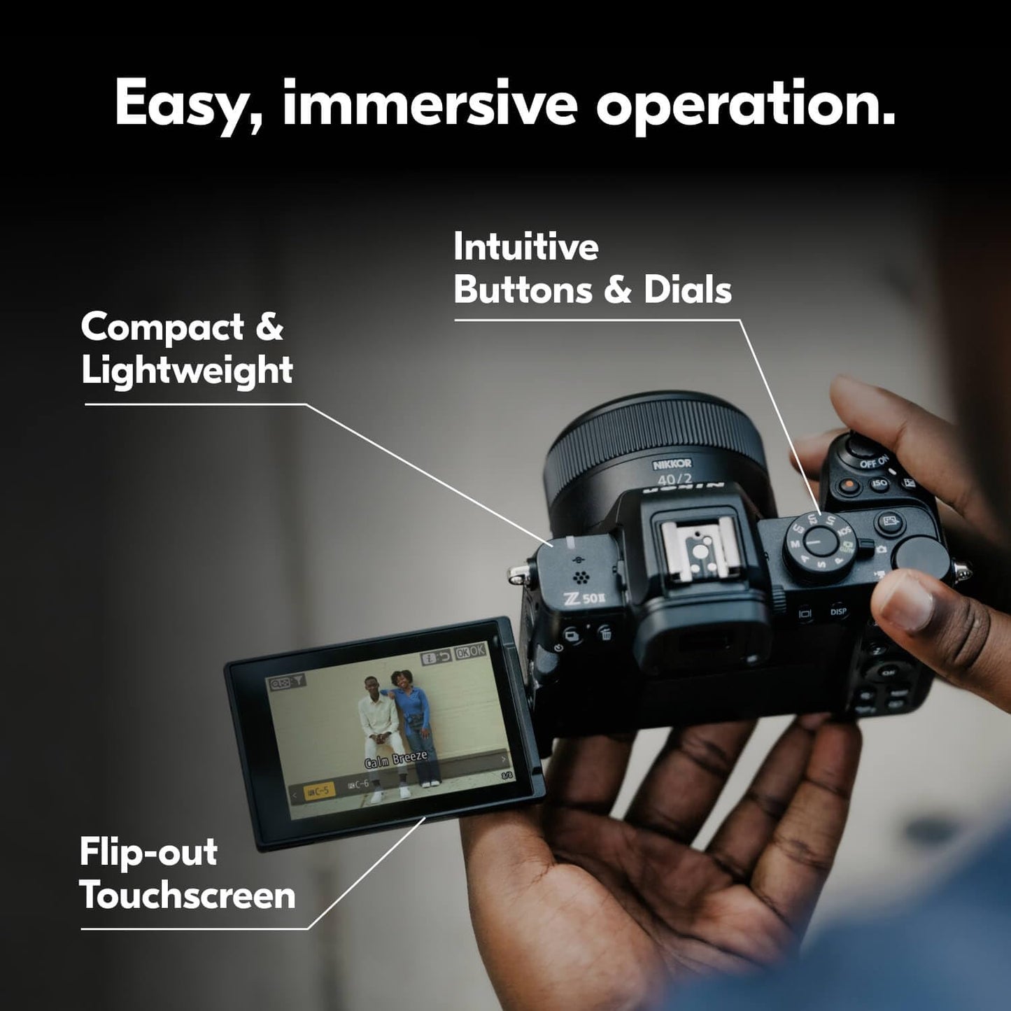 Nikon Z50 II with Two Lenses | Compact mirrorless Stills/Video Camera with Easy Color presets and Wireless Photo Sharing | USA Model