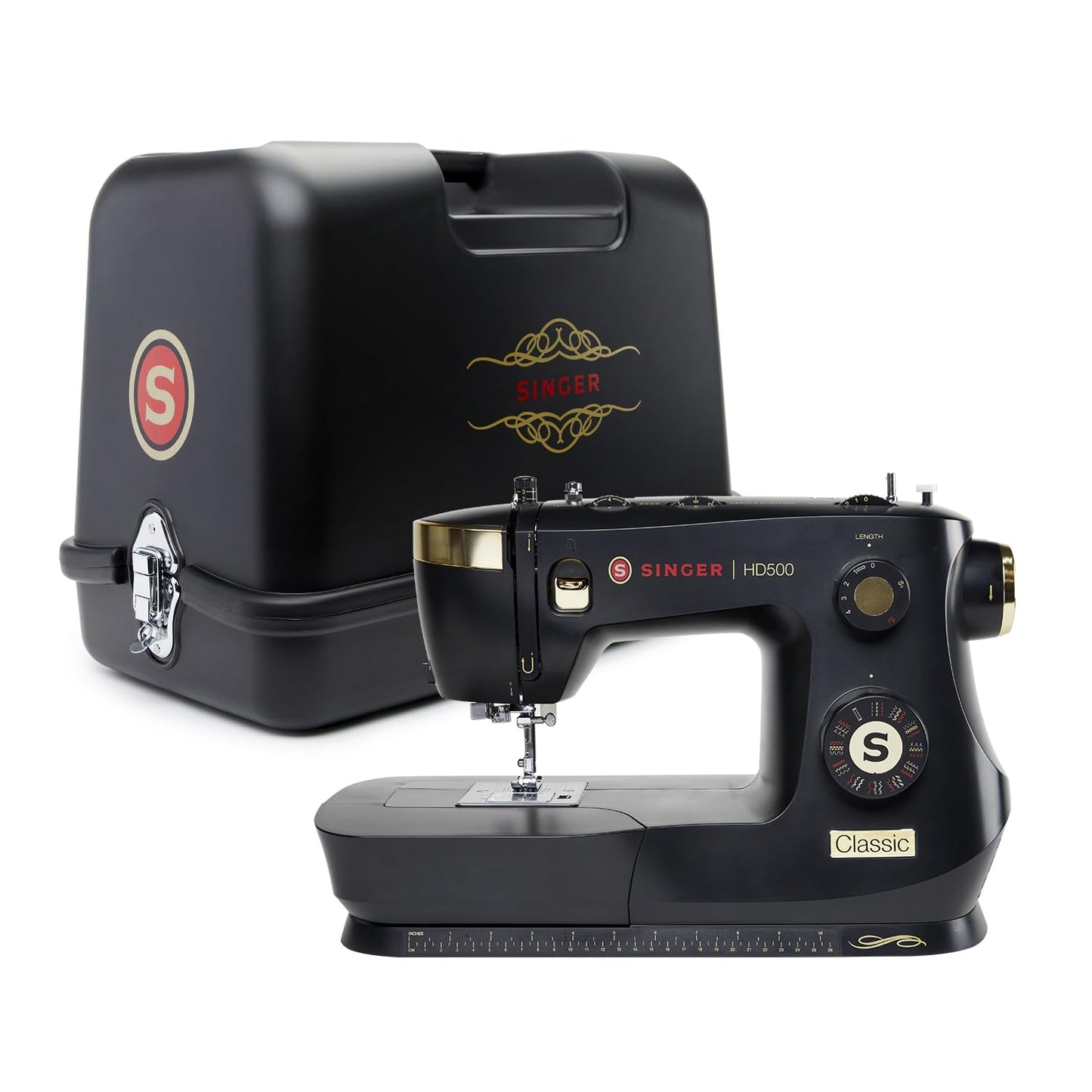 SINGER Special Edition Super Bundle | Vintage-Inspired Heavy Duty 500 Classic Sewing Machine Plus Carrying Case | Strong Motor, 23 Stitches, Metal Frame, LED, Needle Threader, Buttonhole, Accessories