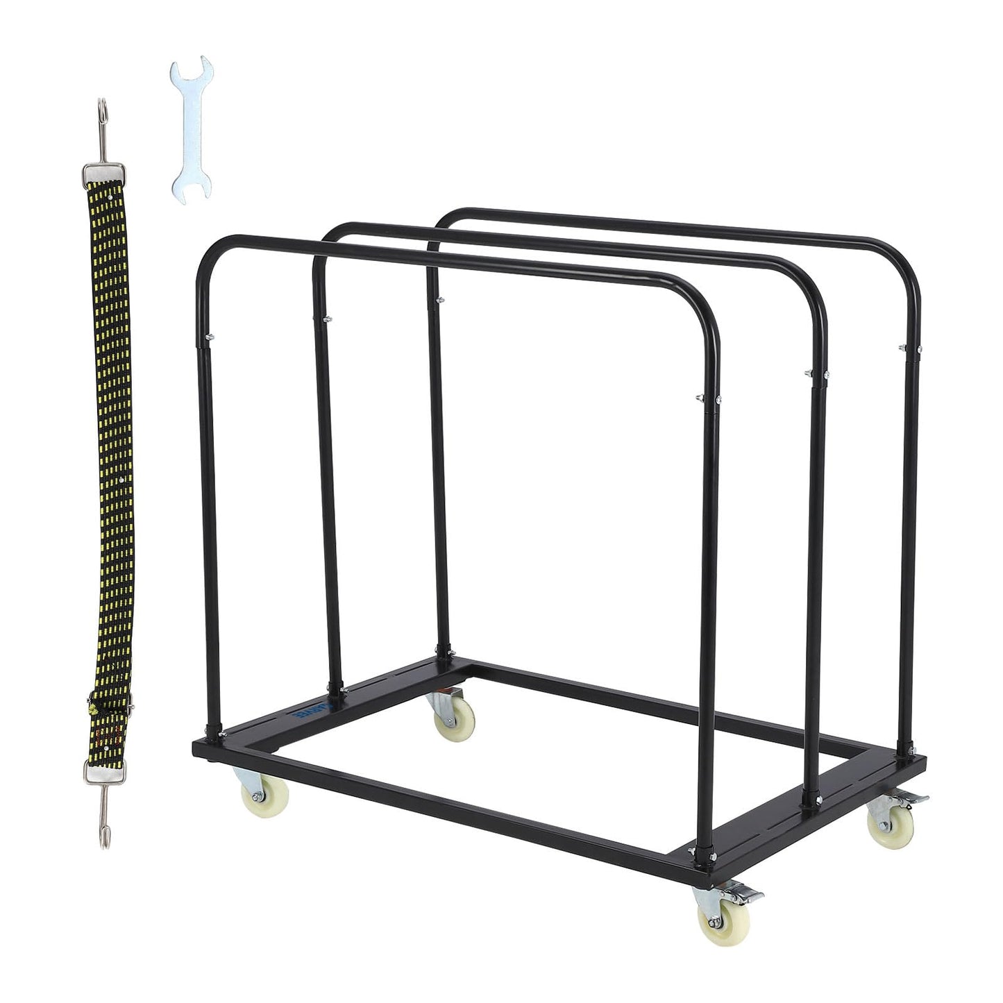 Garvee Heavy Duty Folding Table Cart - 1800 lbs Capacity Table Dolly - 5" Swivel PU Wheels - Holds 10 Tables - Utility Panel & Material Handling Trolley for Warehouse, Event, Garage