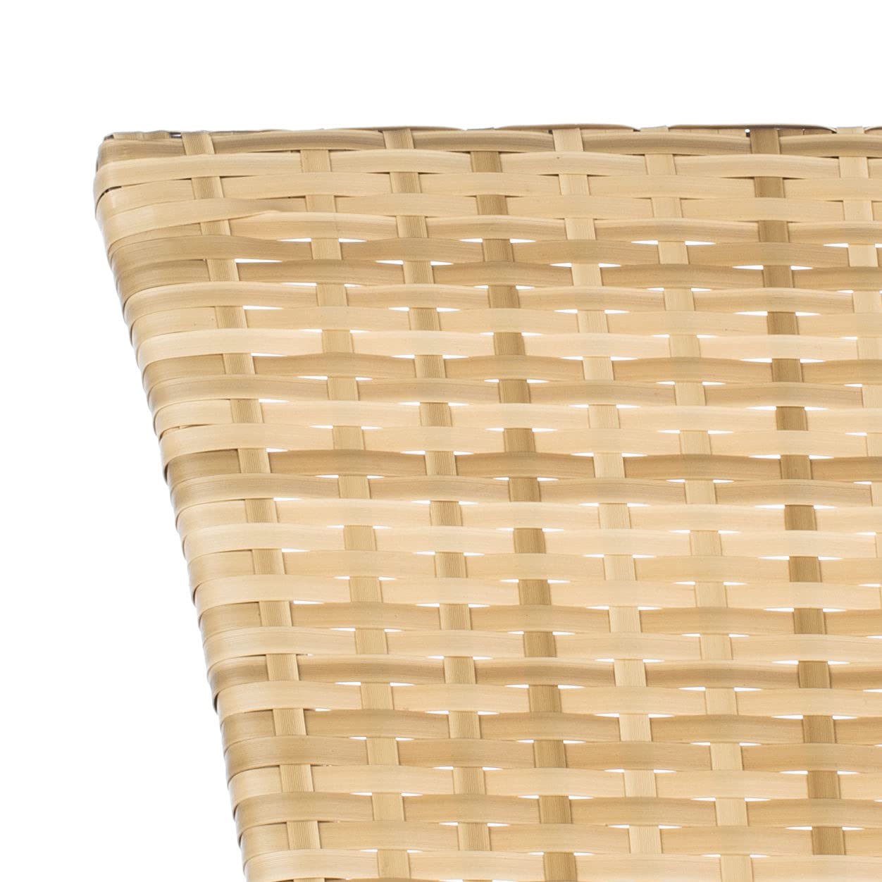 SAFAVIEH Outdoor - Edna 3-Piece Lounge Set - Natural & White - Steel Frame & Faux Rattan with Cushion - Wingback Tropical French Design - Ideal for Patio, Deck, Porch, Backyard (PAT7719D)