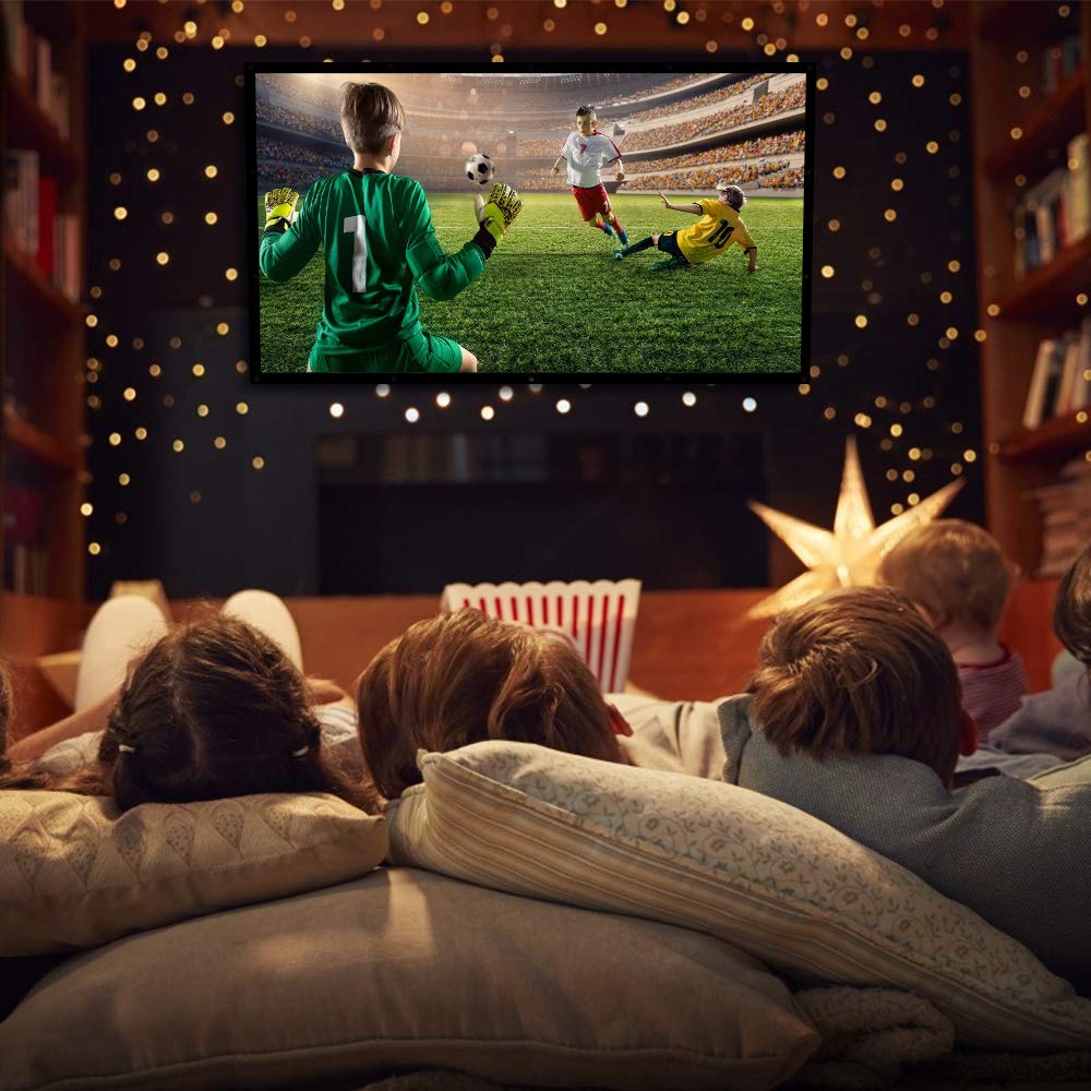 NIERBO Huge Large Projector Screen 300 inch of Thick Canvas Material 16:9 Projection Movies Screen Outdoor Projection Screen for Church School Home Indoor 1.6 Gain Not Include Mount