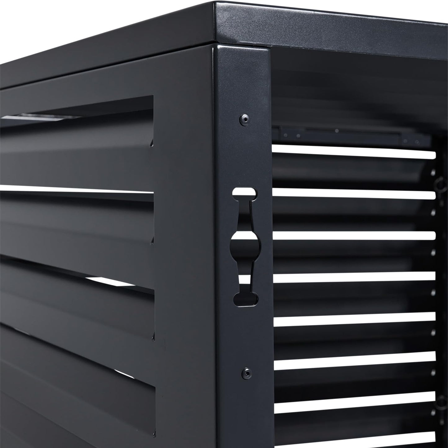 EVOLAR HVAC Central Air Conditioner Cover for Outside Units, Aluminium Heat Pump Cover - Heavy Duty Outdoor AC Unit Sound Barriers - XL, Black