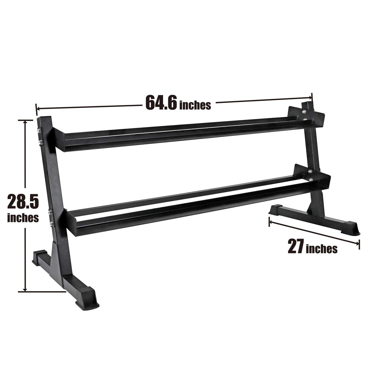 WF Athletic Supply Rubber Coated Hex Dumbbell Set, Multiple Choices Available - Dumbbells with Rack Stand and Mat, or Dumbbells Only (200/550/1200/2100/3000 LB)