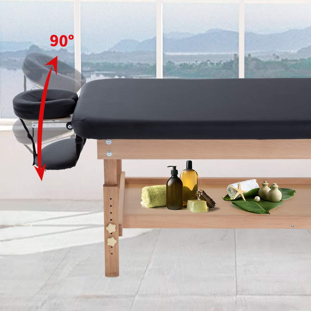 BestMassage Massage Table 28 inchs Wide Massage Bed Lash Bed Height and BackRest Adjustable Fixed Type Heavy Duty Spa Bed for Medical Recovery Professional Massage Family Physical Therapy