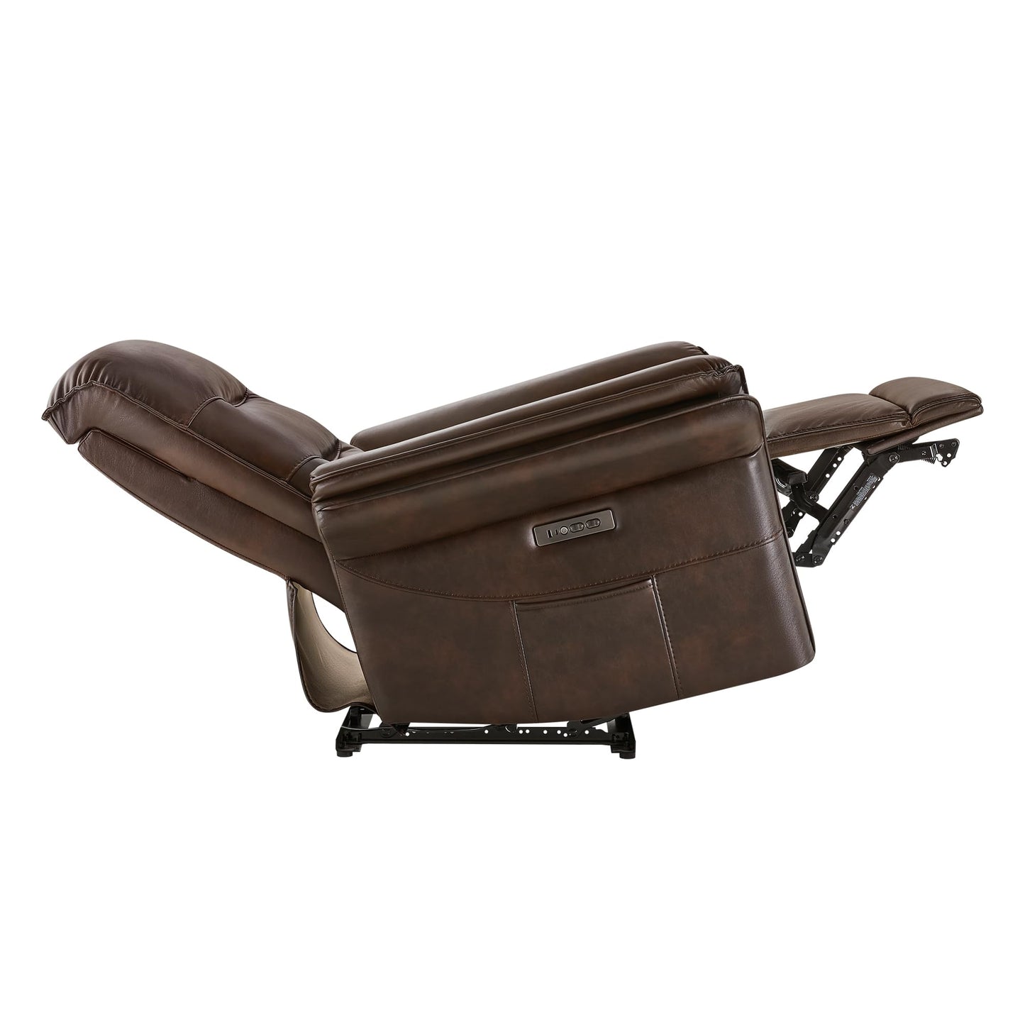 KISLOT Power Recliner Chair with Adjustable Headrest and Footrest, Dual Motor Leather Reclining Chair with USB/Type-C Charging, Zero Gravity Modern Electric Recliner for Adults Living Room Bedroom