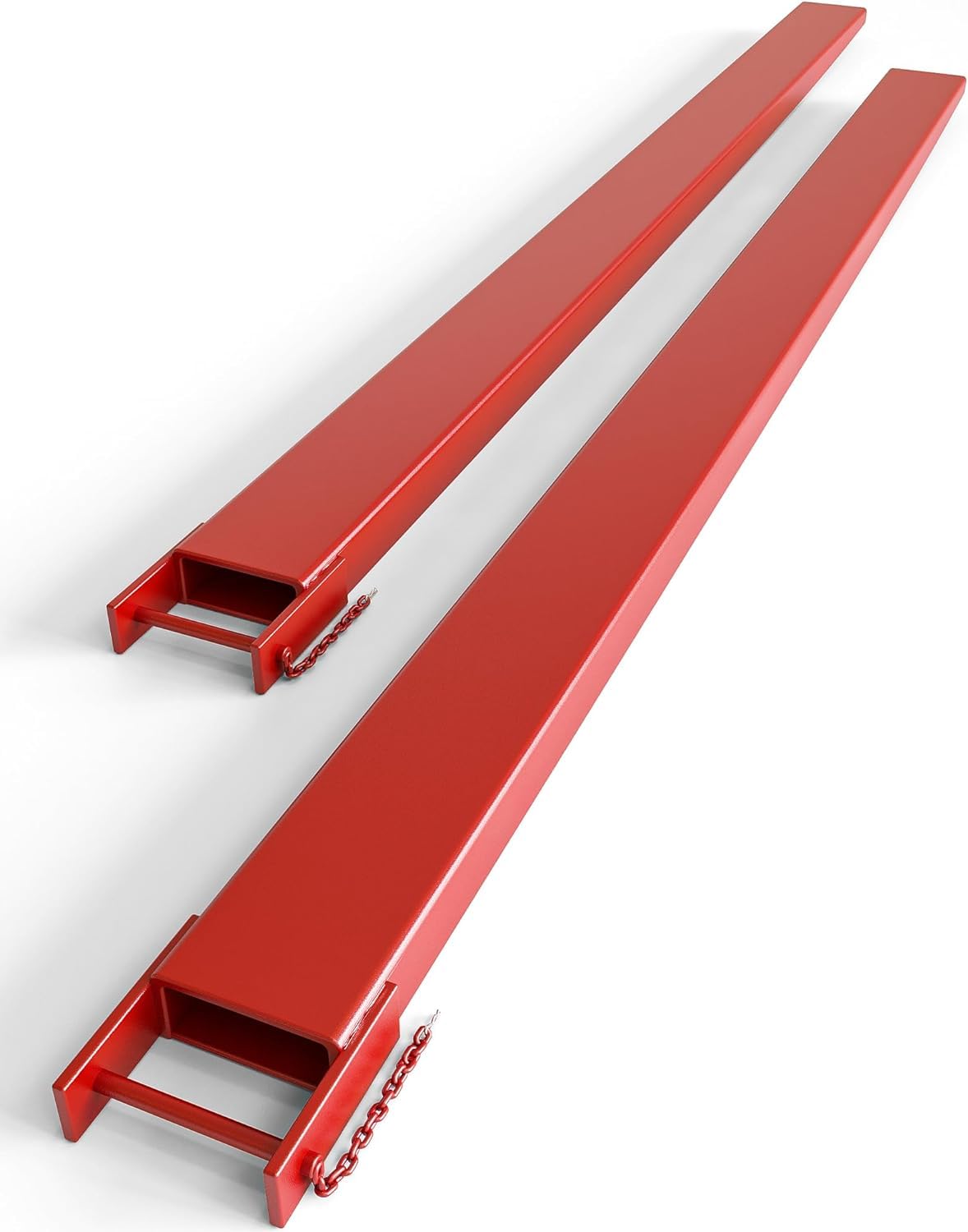 96 Inch Forklift Pallet Extensions, 5500 LBS Capacity Fork Extensions 5.3 Inch Width, Heavy Duty Fork Extensions for Forklifts, 1 Pair Forklift Extensions for Forklift Truck