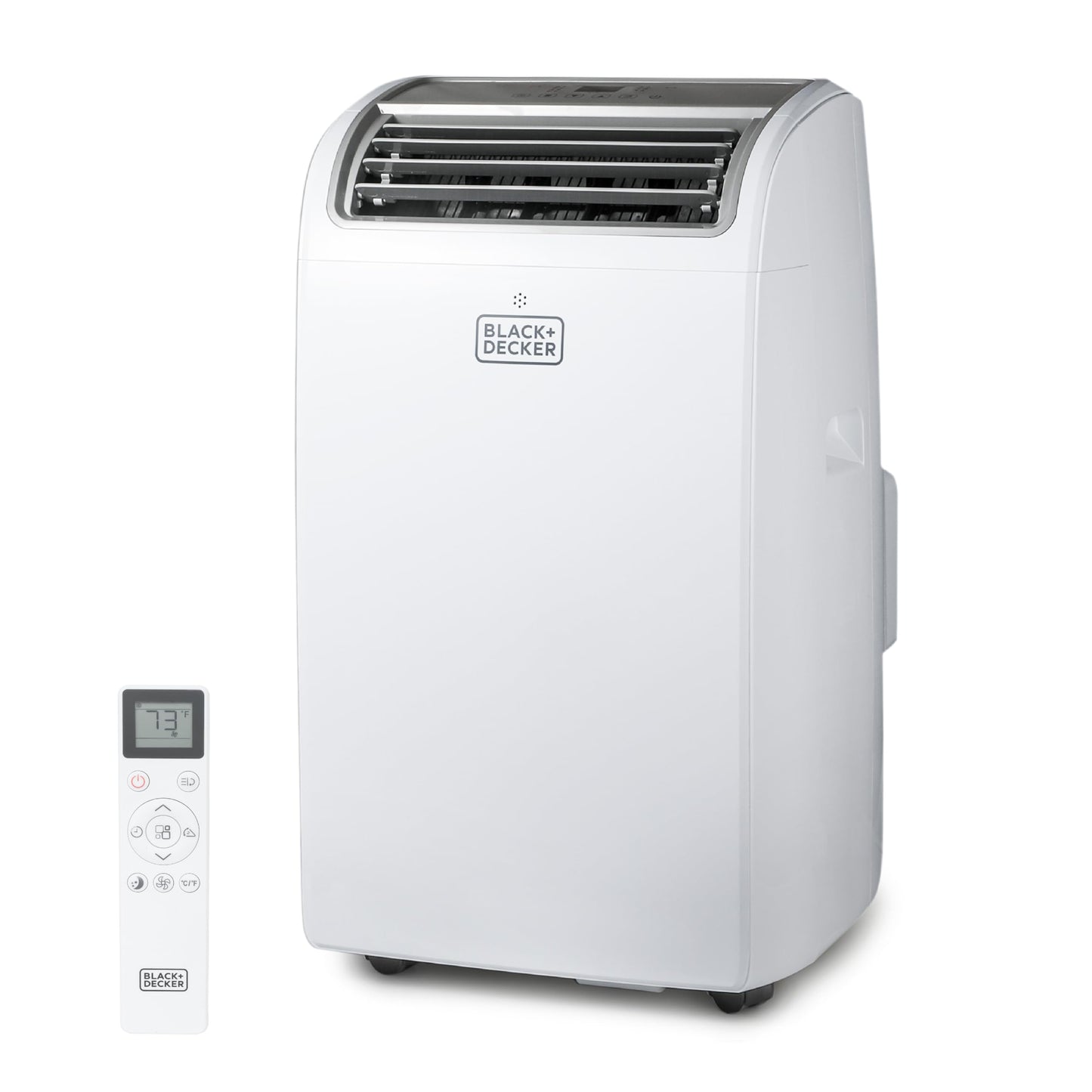 BLACK+DECKER Portable Air Conditioner, 14,000 BTU for Rooms Up To 700 Sq. Ft., Portable AC with Follow Me Remote Control & Window Kit, BPT10WTB, White