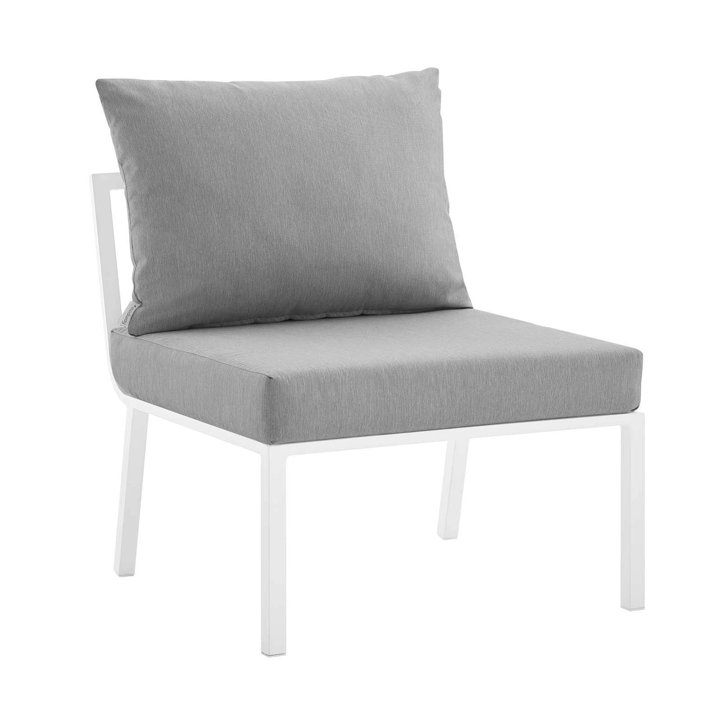 Modway Riverside Outdoor Patio Conversation Set, 85. 5" L x 85. 5" W x 28" H, White Gray