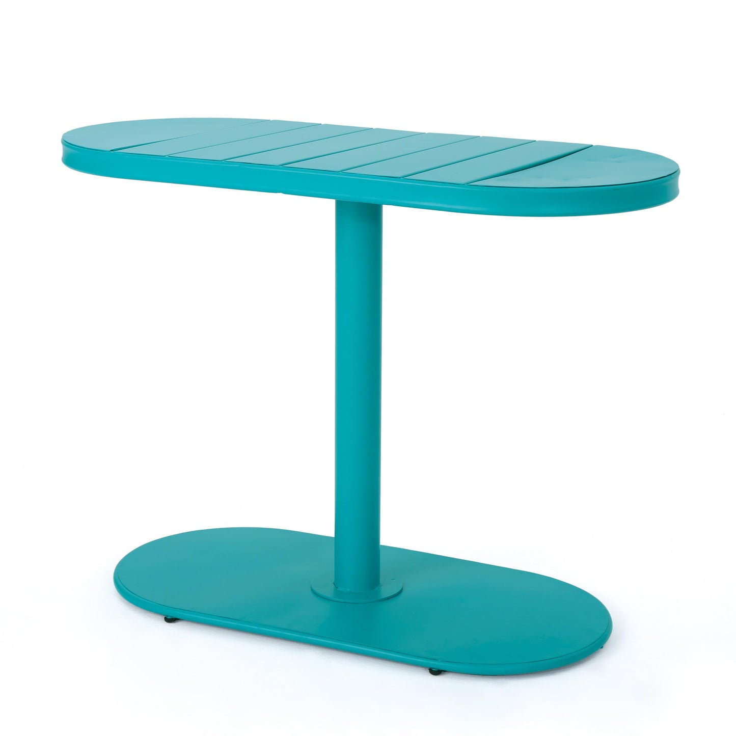 Christopher Knight Home Adley Outdoor Bistro Set, 3-Piece Bistro Table and Chair Set of 2, Patio Furniture Set with Iron Frame, Outdoor Metal Bistro Dining Set, Poolside/Garden Cafeteria, Teal