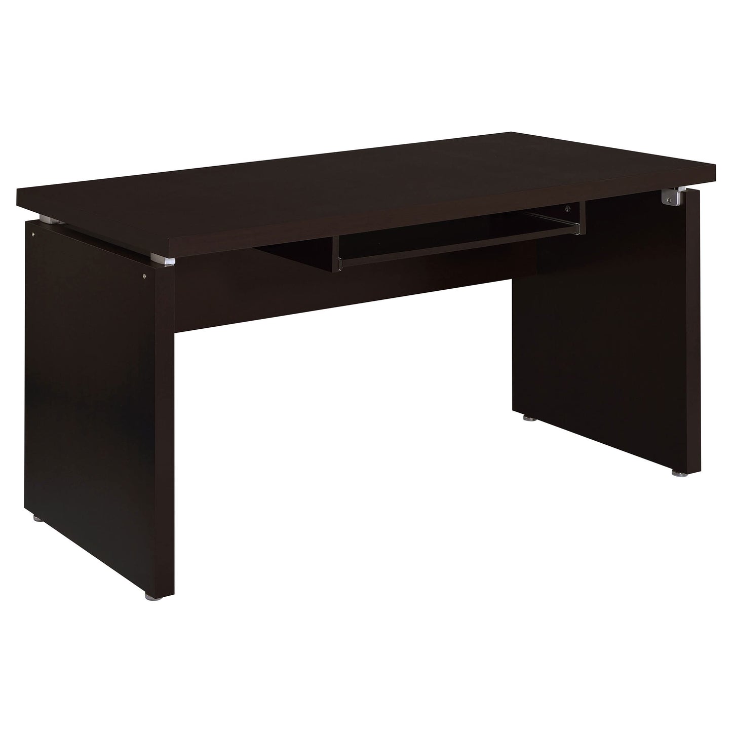 Coaster Home Furnishings - Skylar - Engineered Wood - 55-Inch L-Shape Computer Desk with Slide-Out Keyboard Tray, Mobile File Cabinet, and Metal Extension Glides - Home Office - Cappuccino - 800891
