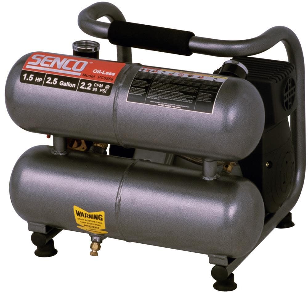 Senco PC0968 Twin Tank Air Compressor, Portable, 1.5 Horsepower 2.5 Gallon